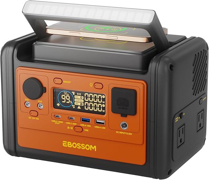 Portable Power Station 92800mAh, 297Wh LiFePO4 Battery, 1.2H Fast Charging, <30 MS UPS, 300W (600W Surge) Solar Generator for Camping, Emergency, and Outdoor Use