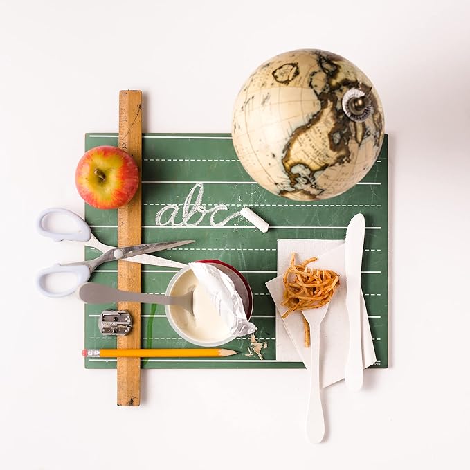 Knork Eco Astrik Plant Based Travel Set, 4 Piece (Eco Fork Knife Spoon With Carry Case, White and Gray