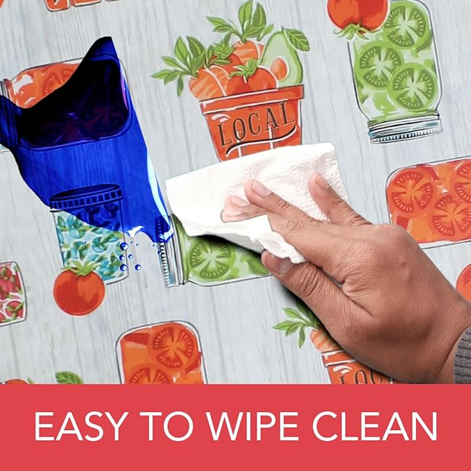 LAMINET Elastic Fitted Table Cover - Garden to Table - Small Round - Fits Tables up to 44" Diameter