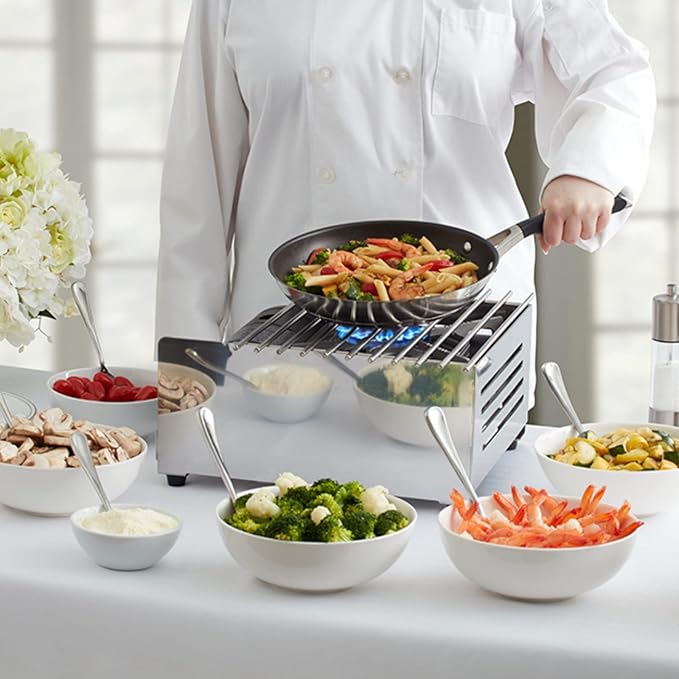 Butane Stove Cover, Premium Stainless Steel, Universal Fit for Any Standard Size Camping Stove, Portable Stove Cover for Any Occasion for Camping, Indoor & Outdoor Cooking Stove by Chef Master 90217