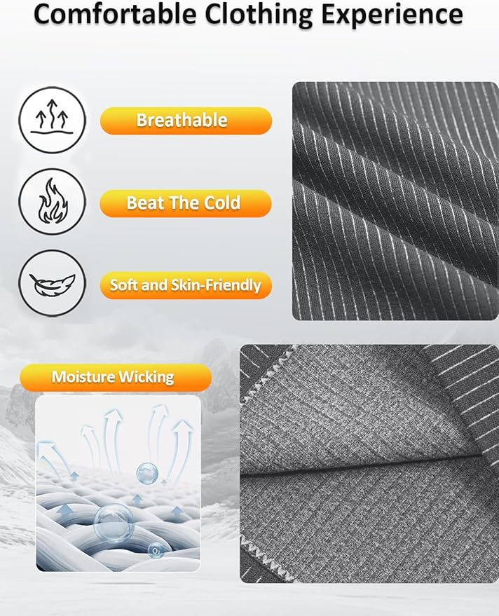 Yousify Womens Thermal Underwear Ski Breathable Warm Base Layer Winter Long Johns Top Bottom Sets for Cold Weather