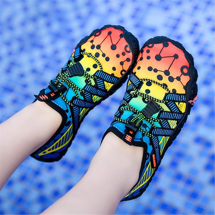 UBFEN Water Shoes for Kids Boys Girls Aqua Socks Barefoot Beach Sports Swim Pool Quick Dry Lightweight Toddler Little Big Kid