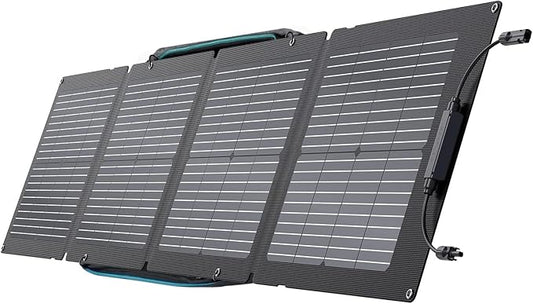 EF ECOFLOW 110W Portable Solar Panel, Foldable with Carry Case, High 23% Efficiency, IP68 Water & Dustproof Design for Camping, RVs, or Backyard Use
