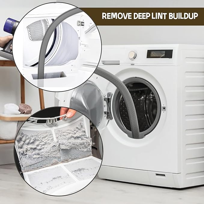 13-Piece 1 1/4 Inch Shop Vac Attachments Cleaning Kit With Vacuum Floor Brush/Dryer Lint Vac Attachment/Flexible Crevice Tool (Hose Adapters for 1 1/4" to 2 1/2"Hoses)