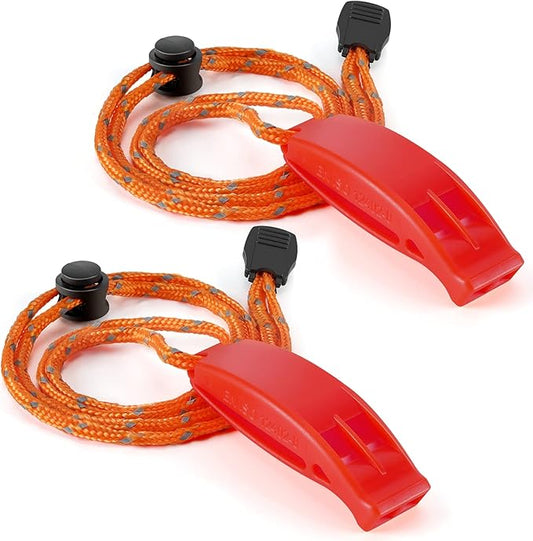 Whistle, Super Loud Emergency Whistle with Lanyard, Ideal for Boating, Swimming, Kayaking, Water Survival, Hiking, Camping