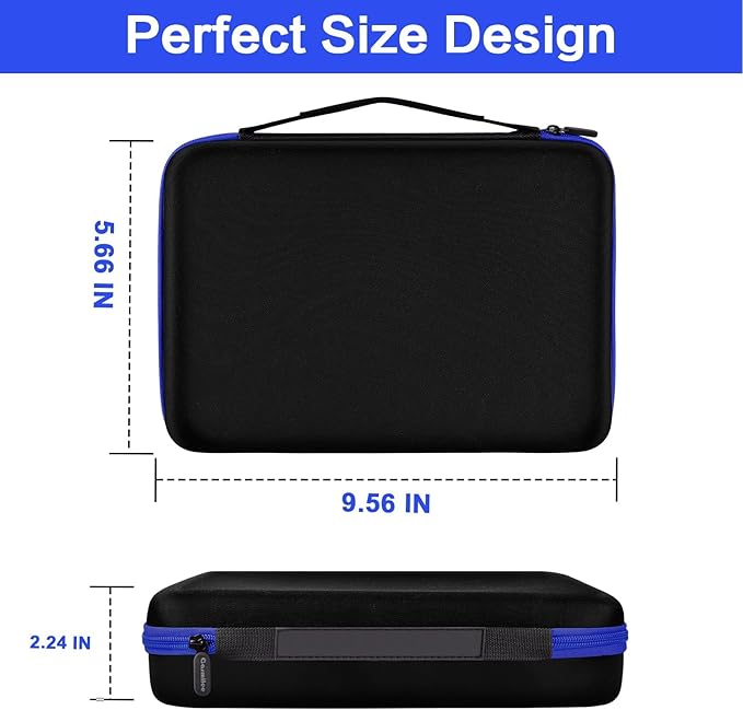 casmilee Storage Case & Battery Organizer with Tester for 162+ AA AAA 4A C D 9V 3V Lithium LR44 CR2 CR123 CR1632 CR2032 18650 Button - Batteries Not Included Blue