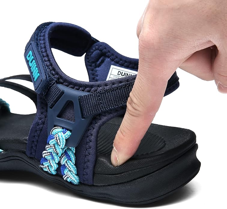 UBFEN Womens Hiking Comfort Sport Sandals Beach Vacation Camping Casual Sport Sandals with Adjustable Straps and Arch Support