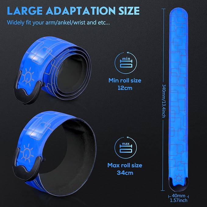 Simket LED Armband Rechargeable for Running(2 Pack), Running Lights for Runners, Running Lights, High Visibility Reflective Running Gear Adjustable Light Up Arm Bands for Men Women Kids