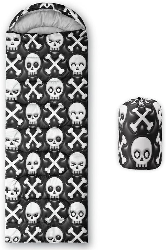 AILONEN Blue Glowing Basketball Sleeping Bag for Kids Boys,Warm and Cool Weather,Lightweight,Waterproof Backpacking,City Theme Ball Sports Sleeping Bag for Camping