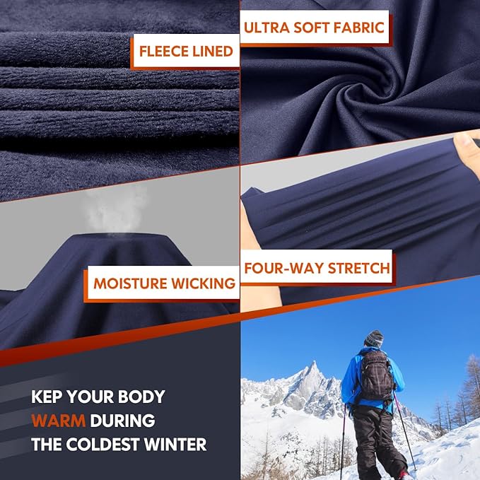 CL convallaria Thermal Underwear Long Johns Set Mens Winter Gift Hunting Gear Sport Base Layer Bottom Top