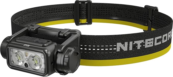 Nitecore NU45 1700 Lumen Headlamp, USB-C Rechargeable Fast Charging, Long Runtime for Camping, Running, or Work, with Auxilary White Reading Light and Red Light