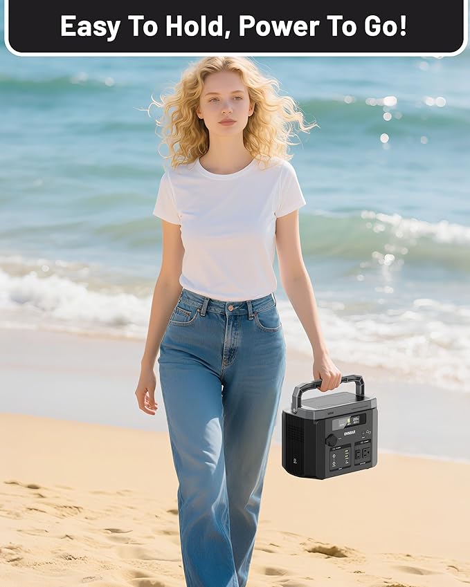 Portable Power Station 300W, 299.5Wh/83200mAh Solar Generator with 120V Pure Sine Wave AC Outlet, Backup Lithium Battery Generator for CPAP Outdoor RV Camping Emergency Home Use