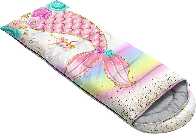 QOOMO Camping Sleeping Bags,3 Season Warm & Cool Weather,Lightweight,Waterproof Sleeping Bags for Adults & Kids,Traveling,and Outdoors,Camping Gear Equipment