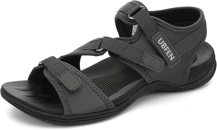 UBFEN Womens Hiking Comfortable Sport Walking Sandals Outdoor Athletic Water Sandals with Three Adjustable Straps