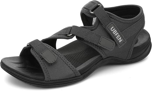 UBFEN Womens Hiking Comfortable Sport Walking Sandals Outdoor Athletic Water Sandals with Three Adjustable Straps