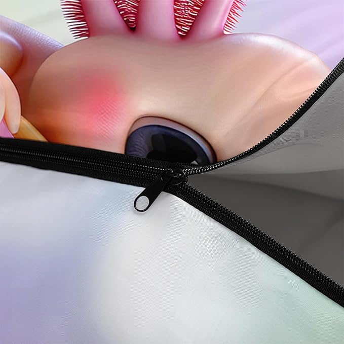 AILONEN Pink Lovely Rabbit Sleeping Bag for Girls Kids Adults,Warm and Cool Weather,Lightweight,Waterproof Backpacking,Cartoon Flowers Printed Bunny Sleeping Bag for Camping