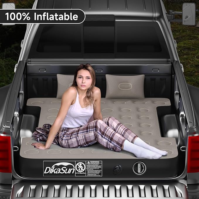 Truck Bed Air Mattress for 5.5-5.8 ft, Full Size Short Inflatable Mattress Short Truck Beds for Camper Outdoor Travel