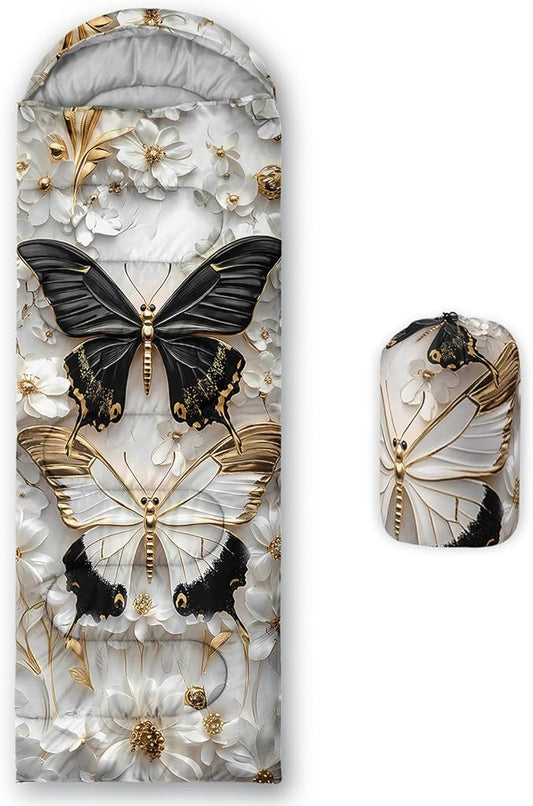 AILONEN Outer Space Astronaut Camping Sleeping Bags,Lightweight & Waterproof,3 Season Warm & Cool Weather,Cartoon Sleeping Bags for Kids,Boys Girls Travelling,Outdoors