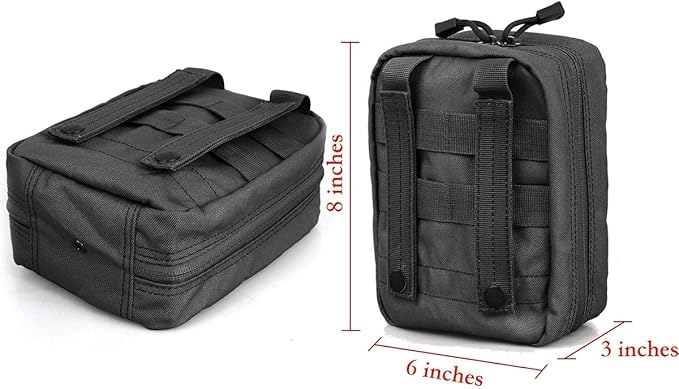EMT Pouch MOLLE Ifak Pouch Tactical MOLLE Medical First Aid Kit Utility Pouch Carlebben (with Medical Supplies)