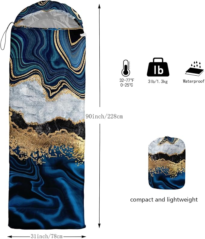 Sleeping Bags for Adults and Kids Backpacking Camping Sleeping Bags for Girls and Boys Lightweight Waterproof Cold/Warm 3-Season