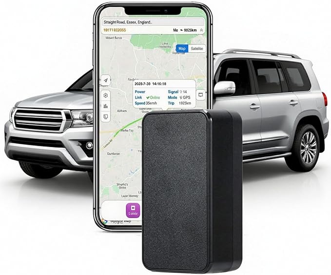 4G LTE GPS Tracker for Vehicles - Real-Time Tracking, Geo-Fence Alerts, IP67 Waterproof - Magnetic Hidden Tracker Device with 90-Day Playback, SOS (USA/Canada Coverage, Subscription Required)