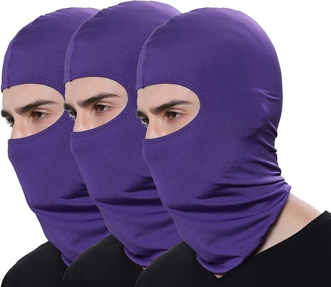 Pack of 3 Ski Mask Bandana Face Hat for Outdoor Airsoft Motorcycle Hood Helmet Balaclavas Headwear