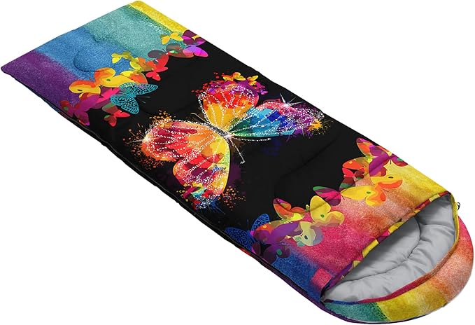 QOOMO Camping Sleeping Bags,3 Season Warm & Cool Weather,Lightweight,Waterproof Sleeping Bags for Adults & Kids,Traveling,and Outdoors,Camping Gear Equipment