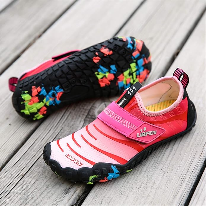 UBFEN Water Shoes for Kids Boys Girls Aqua Socks Barefoot Beach Sports Swim Pool Quick Dry Lightweight Toddler Little Big Kid