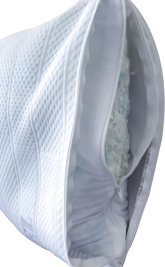 Adjustable Memory Foam Neck Pillow Cooling Fabric Queen