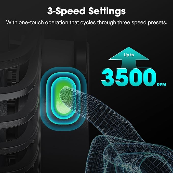 VIVOSUN AeroWave D4, 4” Grow Tent Clip Fan with Detachable Hook, 3-Speed Strong & Quiet Airflow, Adjustable Airflow Angle for Hydroponics, Circulation & Cooling, Black, 2-Pack