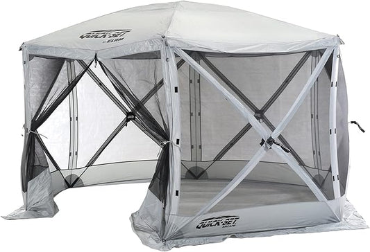 CLAM Pop Up Screen Tent, Outdoor Camping Gazebo Canopy, Escape, 11.5', Gray