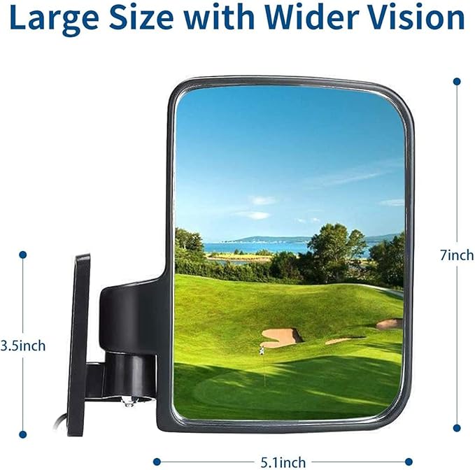 Golf Cart Side Mirrors with Turn Signal Light Golf Cart Rear View Mirrors for Club Car EZGO Yamaha Side Mirrors Golf Cart