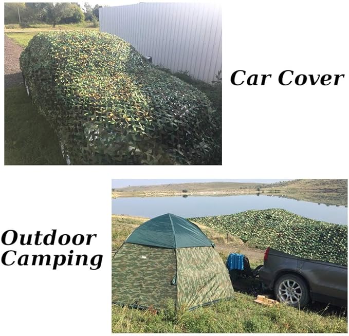 Camo Netting Camouflage Netting 20x20 10x20 10x10 Bulk Roll Burlap Camo Tarp Sunshade Net for Hunting Blind Dinosaur Birthday Jungle MilitaryTheme Party Decoration Camping Shooting
