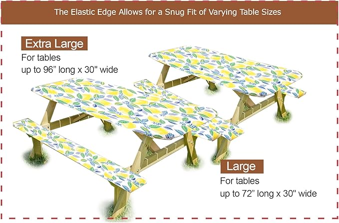 LAMINET Picnic Table Cover CON Lemon - Large