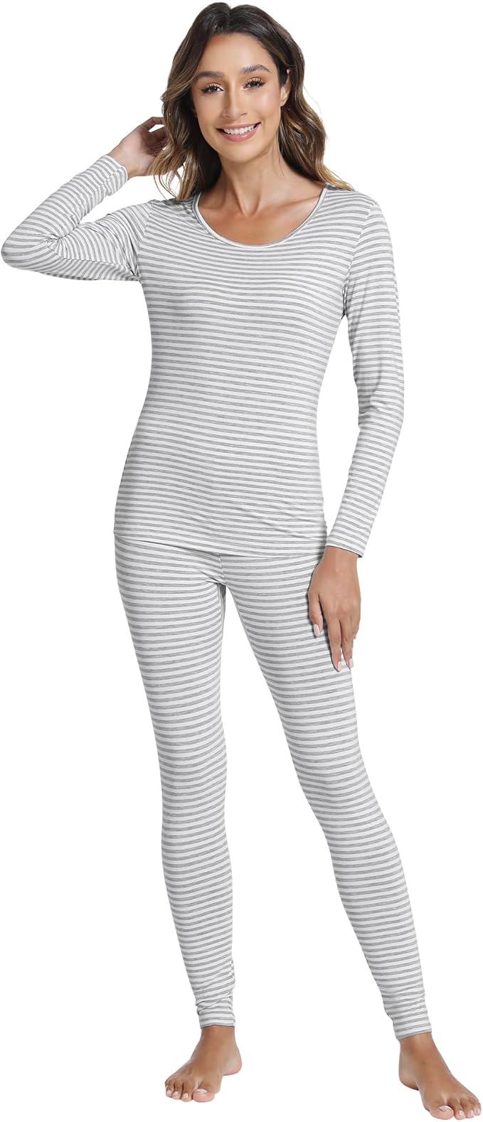 WiWi Soft Viscose from Bamboo Underwear for Women Thermal Long Johns Sets Super Warm Base Layer Top Pants Pajamas Set S-3X