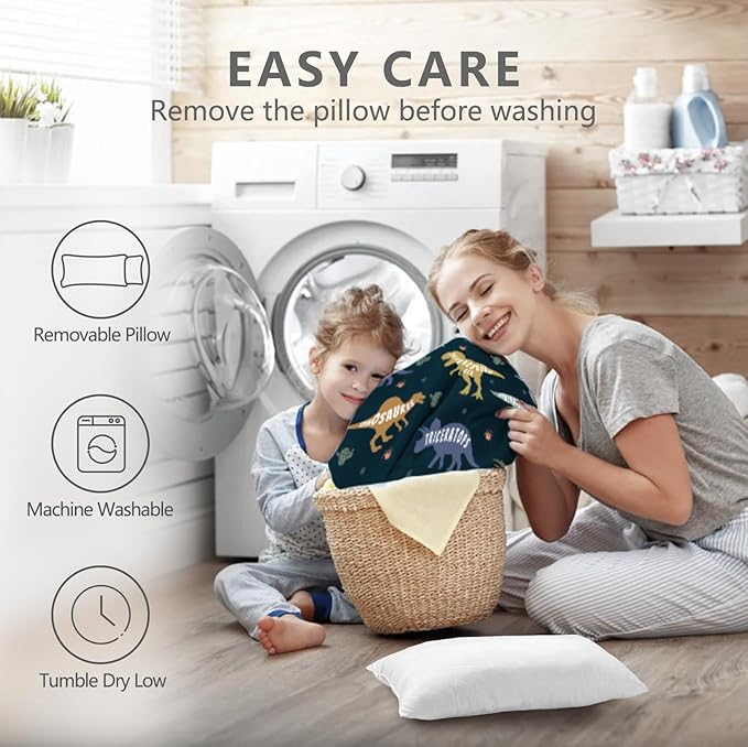 Primlect Toddler Nap Mat Extra Large Thickened 55''x35'', Soft Sleeping Bag with Detachable Minky Blanket and Pillow, Portable for Daycare, Preschool, Kindergarten, Travel, Boys and Girls