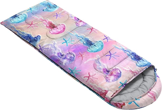 QOOMO Camping Sleeping Bags,3 Season Warm & Cool Weather,Lightweight,Waterproof Sleeping Bags for Adults & Kids,Traveling,and Outdoors,Camping Gear Equipment