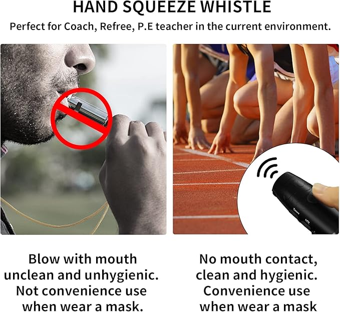 ZHT Electronic Whistles for Referees with USB Charging, 3 Tone High Volume Emergency Whistle for Referee Coaches Teacher, Outdoor Camping Hiking Boating Safety Whistles with Lanyard