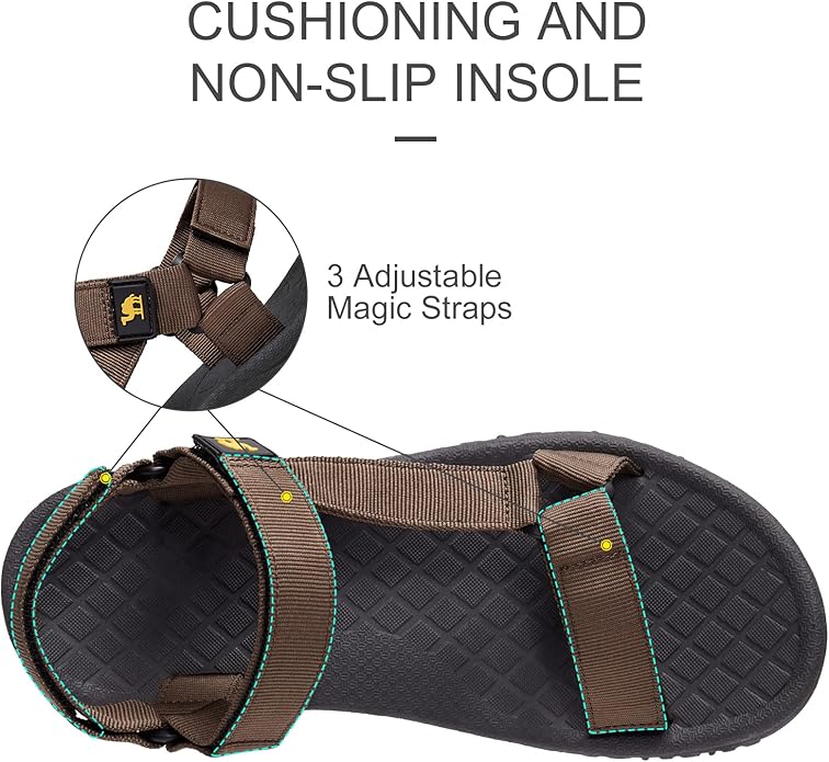 CAMEL CROWN Hiking Sport Sandals for Men Anti-skidding Water Sandals Comfortable Athletic Sandals for Outdoor Wading Beach