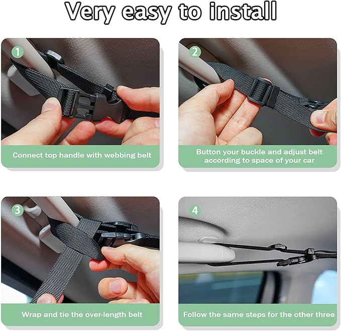 Car Ceiling Cargo Net Pocket, 31"x20" Double-Layer Mesh Car Roof Storage Organizer Strengthen Load-Bearing and Reduce Sagging Cargo Net Truck SUV Long Road Trip Camping Interior Accessories