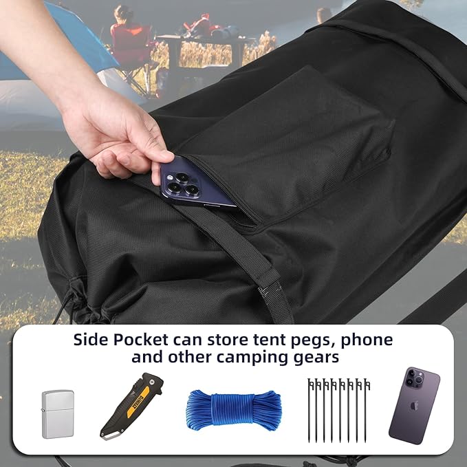 Xxerciz Storage Bag for Coleman Sundome Camping Tent, Foldable Travel Tent Carry Bag Relpacement Bag with Adjustable Shoulder Strap and Pouch for Camping Hiking Fishing 35 inches