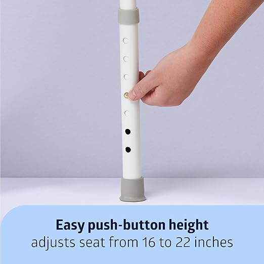 Medline Dark Gray 3-in-1 Folding Commode with Elongated Seat, Microban Treated - Portable, Adjustable, Durable - Ideal for Medical Patients