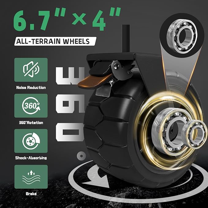 Whitsunday Collapsible Heavy Duty Wagon with All Terrian Wheel, 440Lbs Foldable Utility Camping Park Wagon Cart with Table for Beach