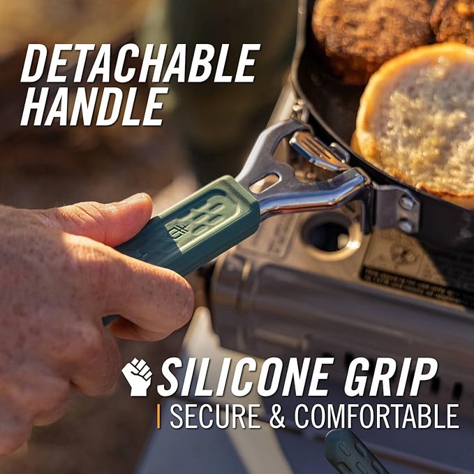 Gerber Gear ComplEAT Griddle - Portable, Nonstick Outdoor Camping Griddle - Premium Camping Cookware - Features Detachable Handle