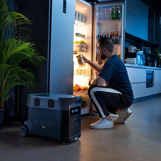 EF ECOFLOW Solar Generator 3.6KWh DELTA Pro with 2X400W Portable Solar Panel, 23% High Efficiency, 5 AC Outlets, 120V/3600W, for Home Backup Outdoors Camping RV Emergency