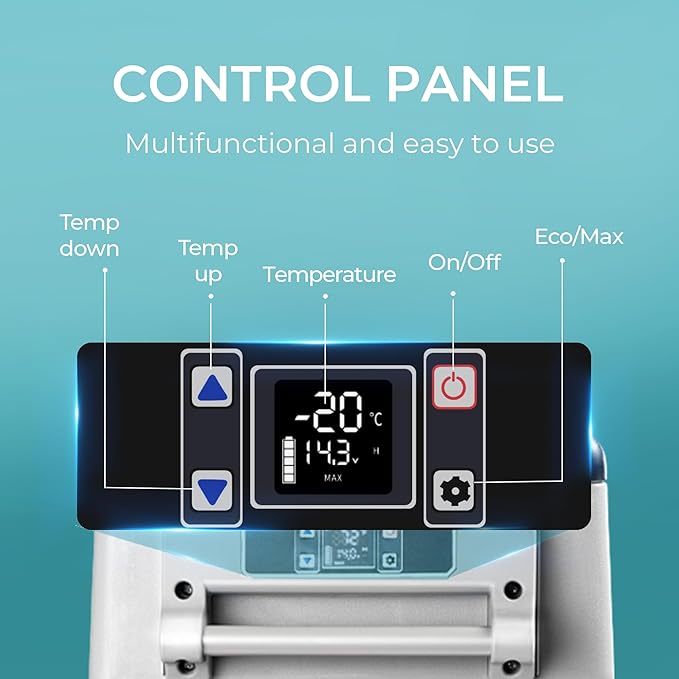 EUHOMY 12 Volt Refrigerator, 38QT(35L) Electric Cooler, 12V Fridge APP Control, 12V Cooler -4℉~68℉, Portable Freezer 12/24V DC 110-240V AC for Camping, Travel, Truck, Home