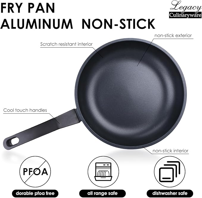 Nonstick Frying Pan Skillet,12 Inch Frying Pan Skillet,Egg pans,Omelette Pan,PFOA Free,Kitchen Pots Induction Pot,black