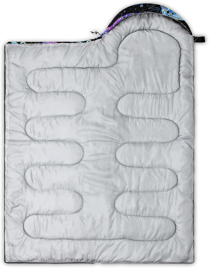 QOOMO Camping Sleeping Bags,3 Season Warm & Cool Weather,Lightweight,Waterproof Sleeping Bags for Adults & Kids,Traveling,and Outdoors,Camping Gear Equipment