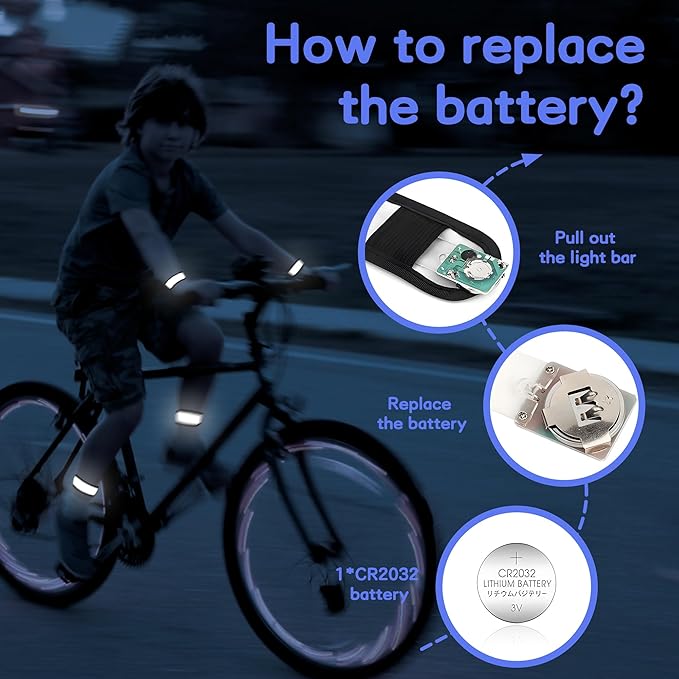 6 PCS LED Reflective Gear, LED Wristbands, LED Light Up Wristbands for Walking, Running, Jogging, Concerts, Sports, Camping, Sporting Events, Party, Rave Accessories