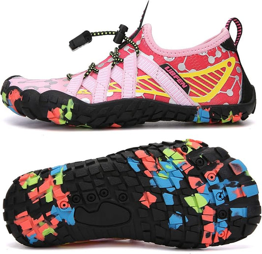 UBFEN Water Shoes for Kids Boys Girls Aqua Socks Barefoot Beach Sports Swim Pool Quick Dry Lightweight Toddler Little Big Kid